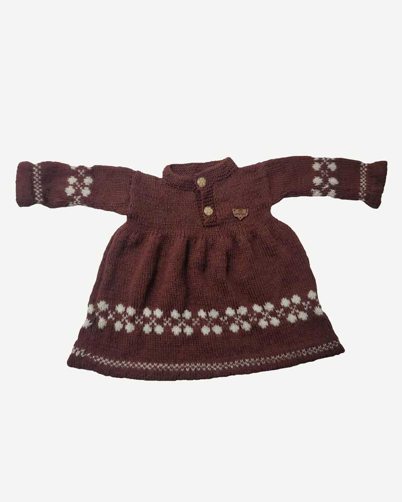 Woonie premium Handmade Crochet Woolen Soft frock dress full sleeve  sleeveless for Infants children kids girls unisex
